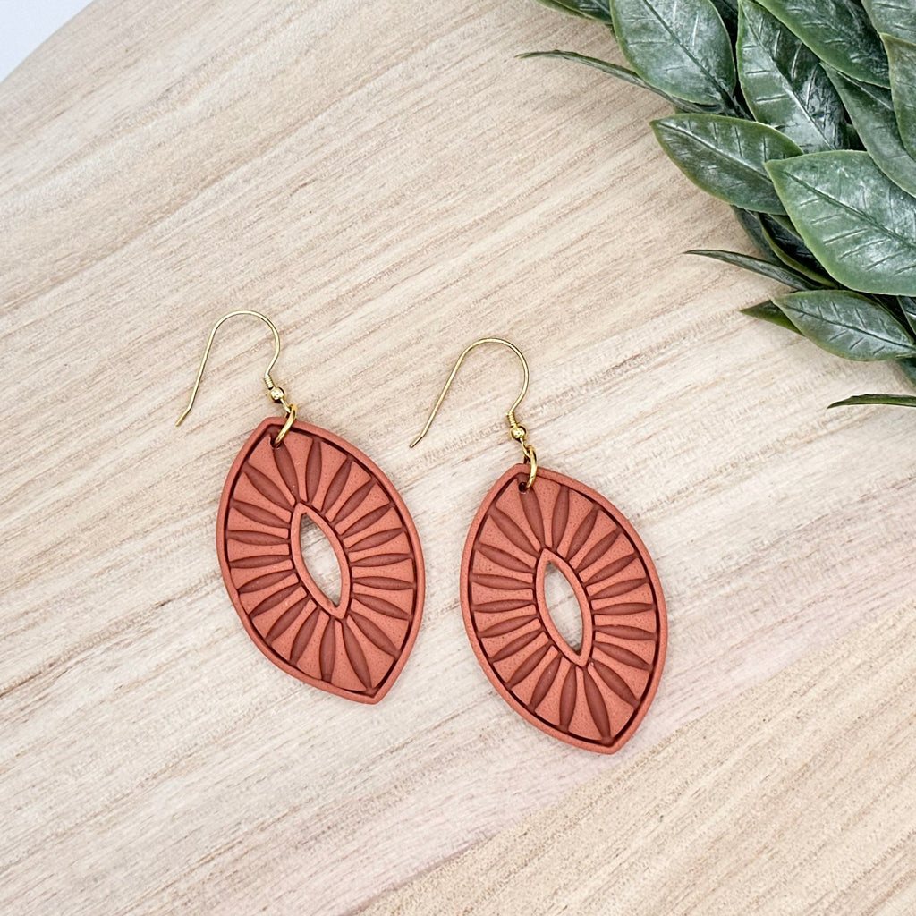 Terracotta Marquise Dangles