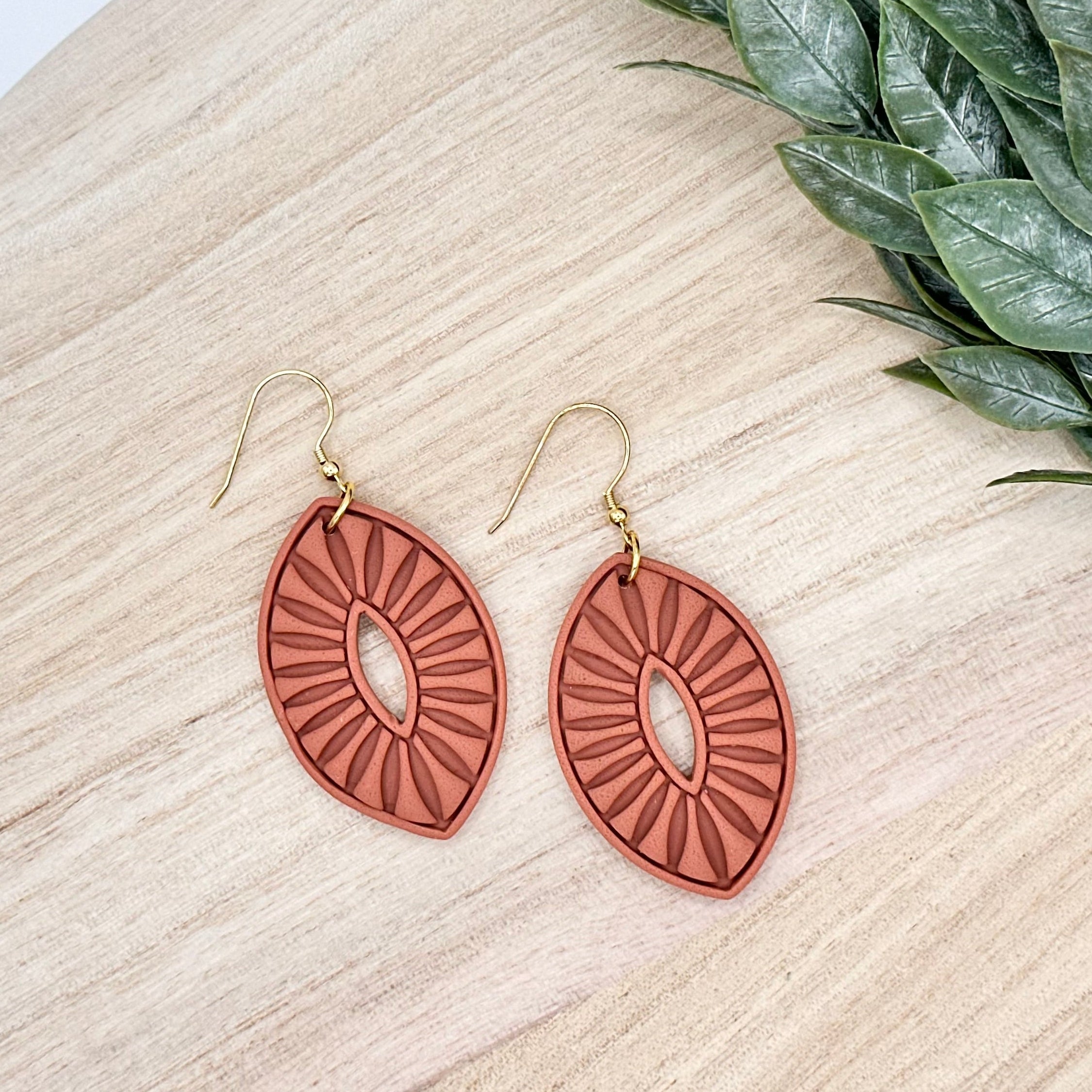 Terracotta Marquise Dangles