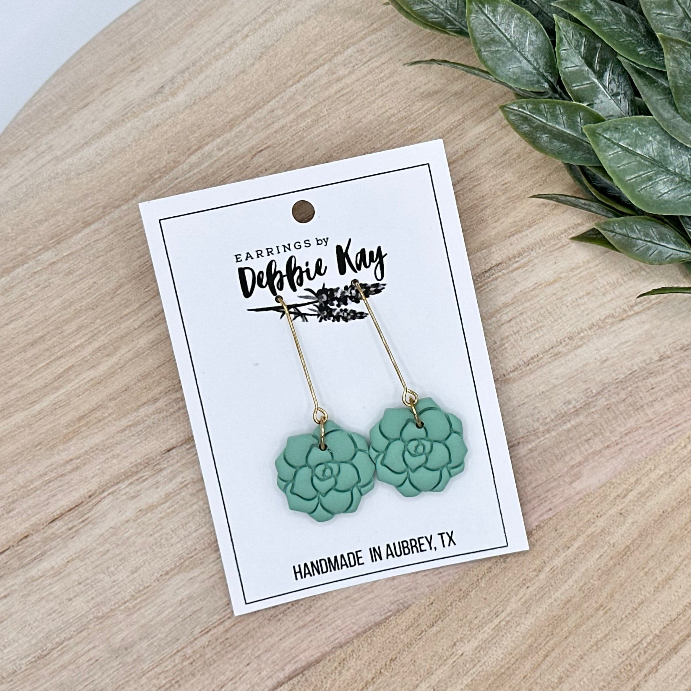Succulent Dangle Earrings