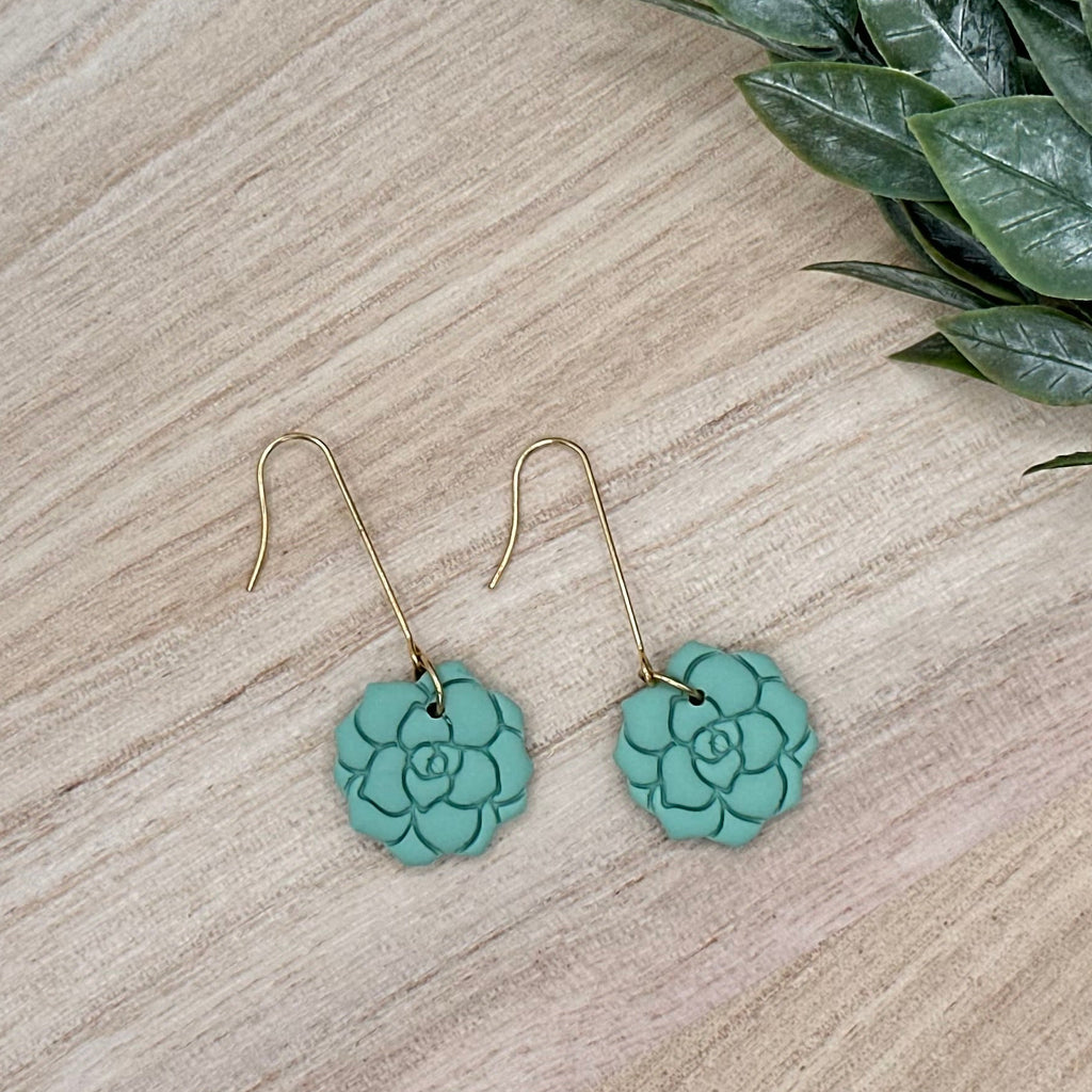 Succulent Dangle Earrings