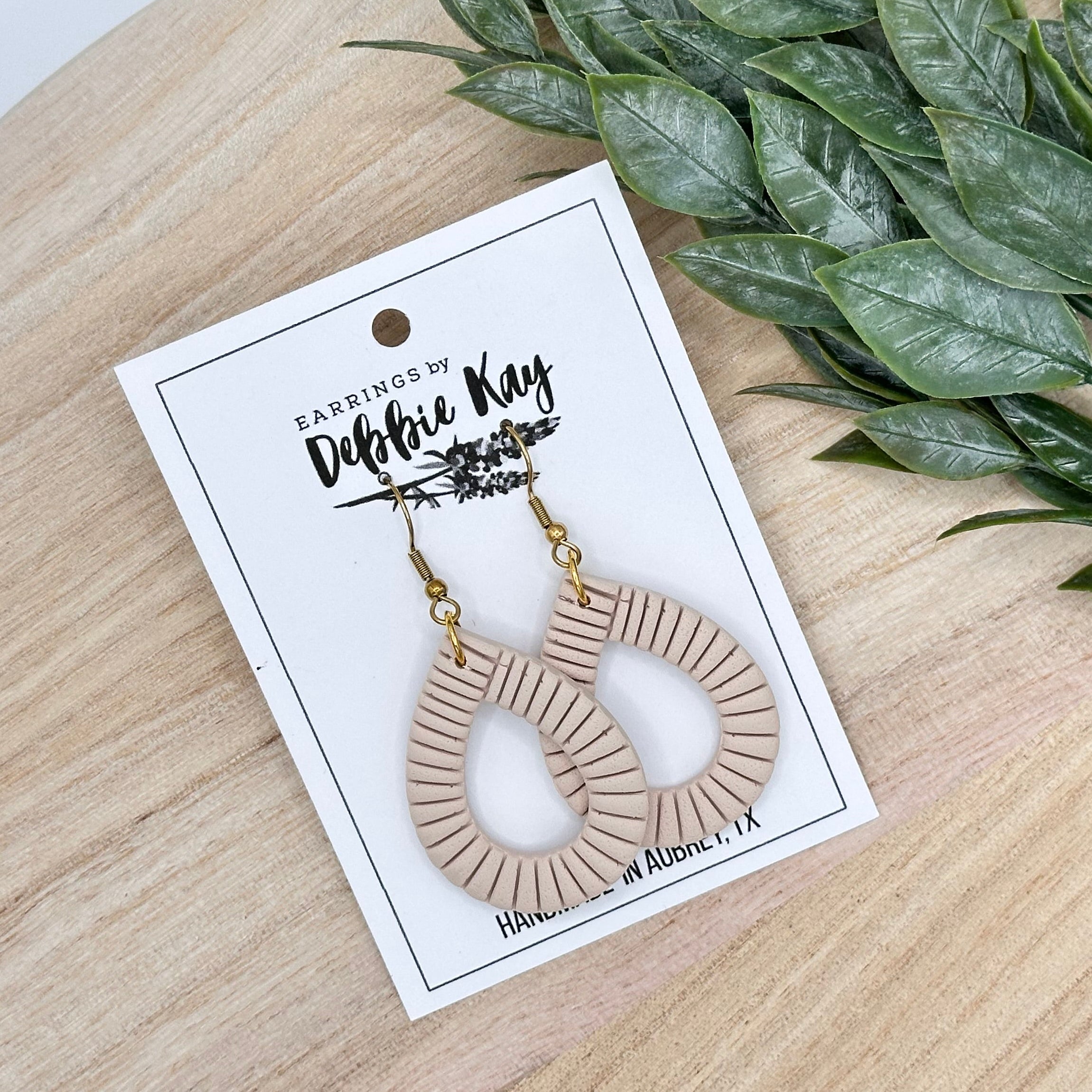 Ribbed Teardrop Dangles