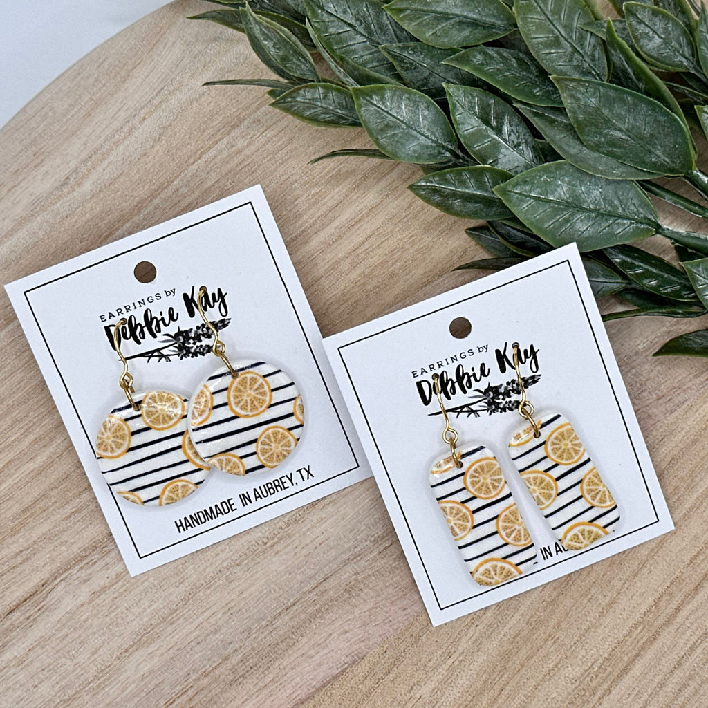Lemons & Stripes Dangles