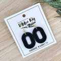 Black Oval Dangles