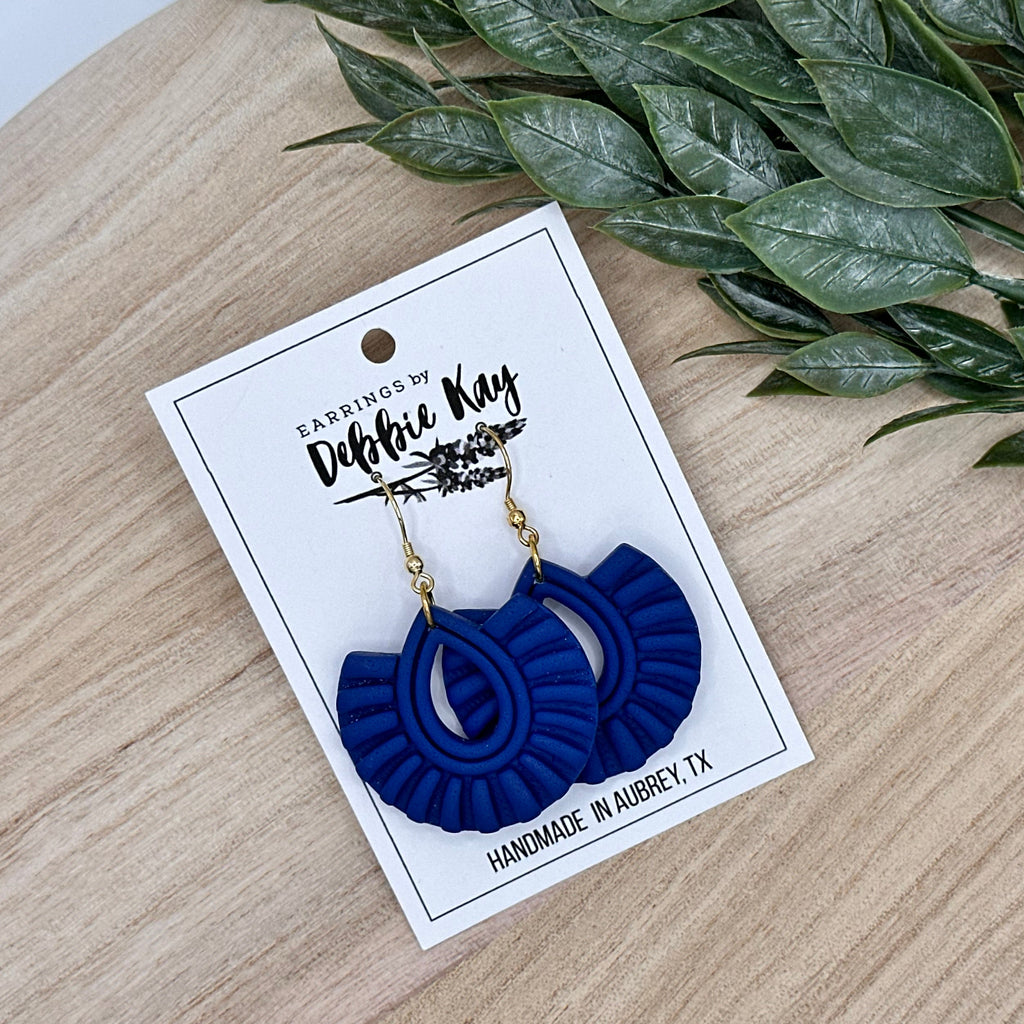 Navy Macrame Dangles