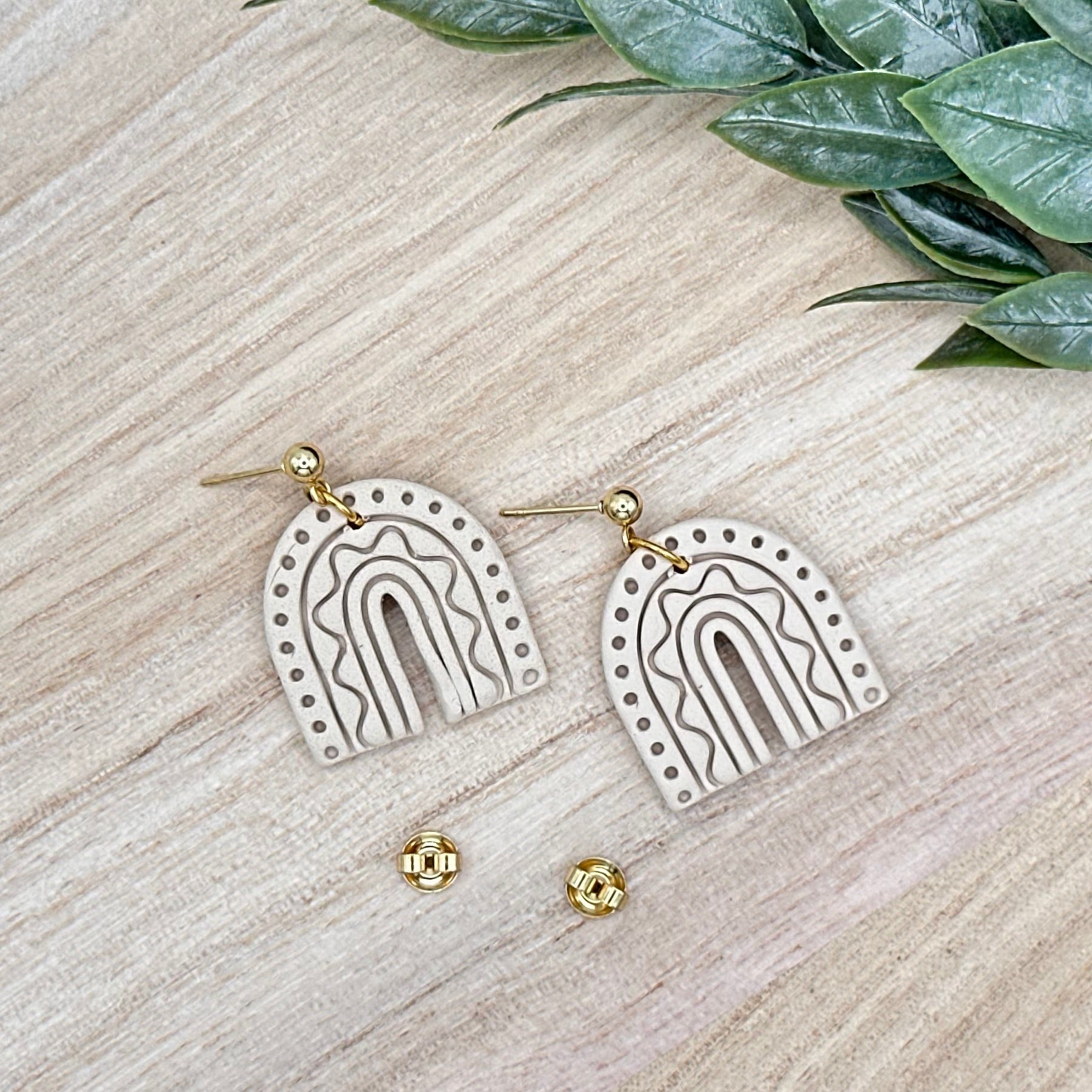 Bisque Boho Arched Dangles