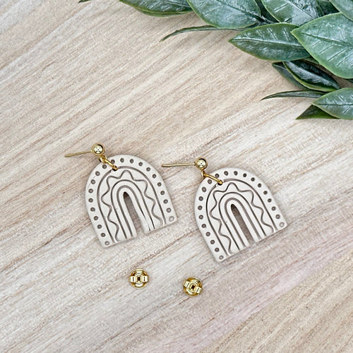 Bisque Boho Arched Dangles