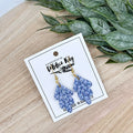 Chambray Print Flourish Dangles
