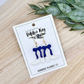 Boots & Bows Navy Dangles
