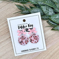Pink Out Football Earrings