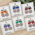 Football Print Dangles w/ Bows