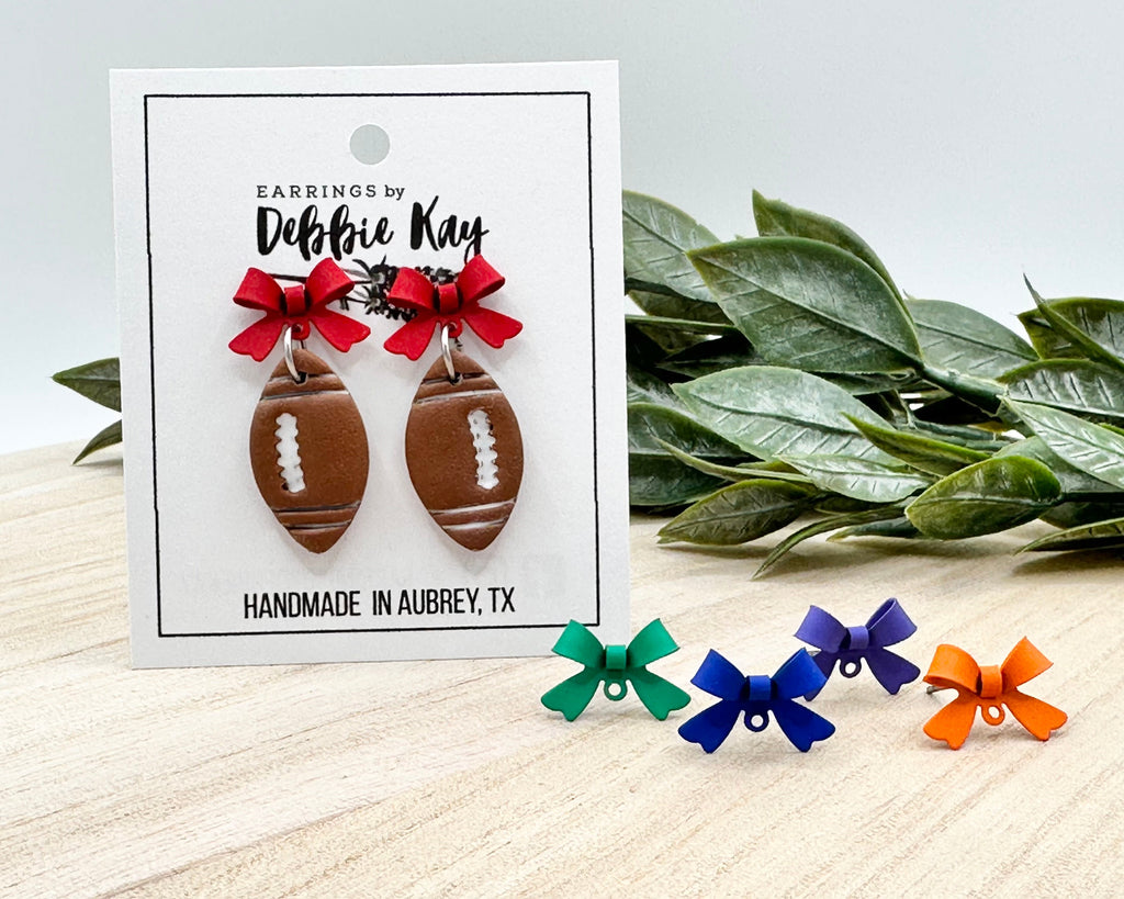 Football Bow Dangles