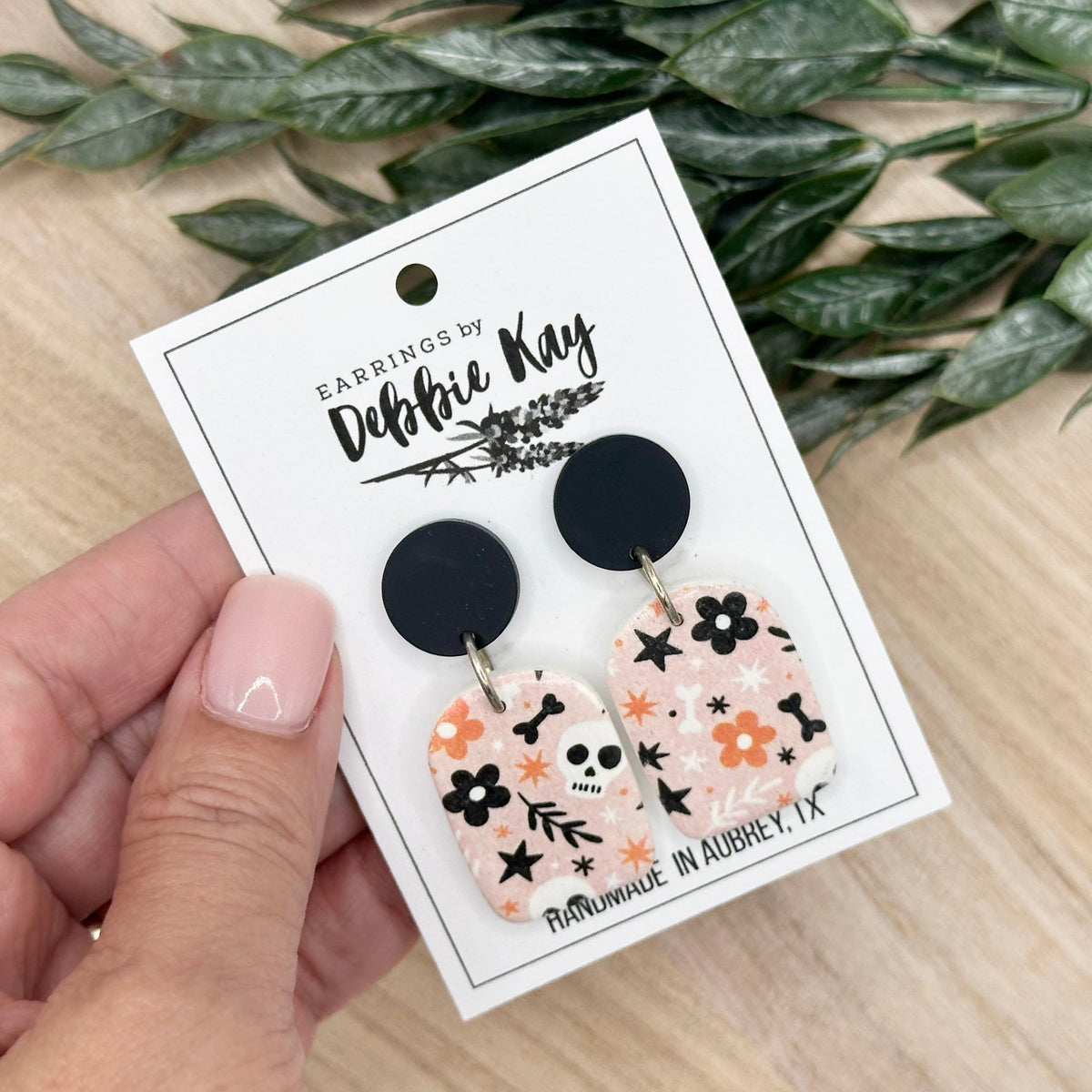 Halloween Skeletons Stud Dangles
