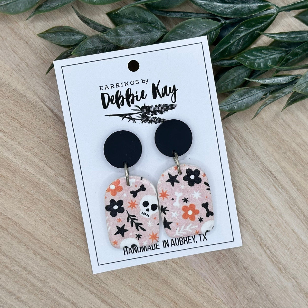 Halloween Skeletons Stud Dangles
