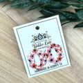 Fall Floral Scalloped Oval Earrings
